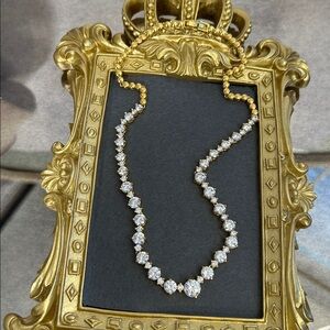 Gorgeous Gold CZ Tennis Style Necklace